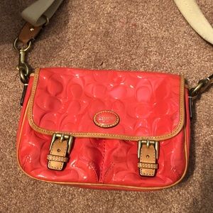 Coach vinyl crossbody
